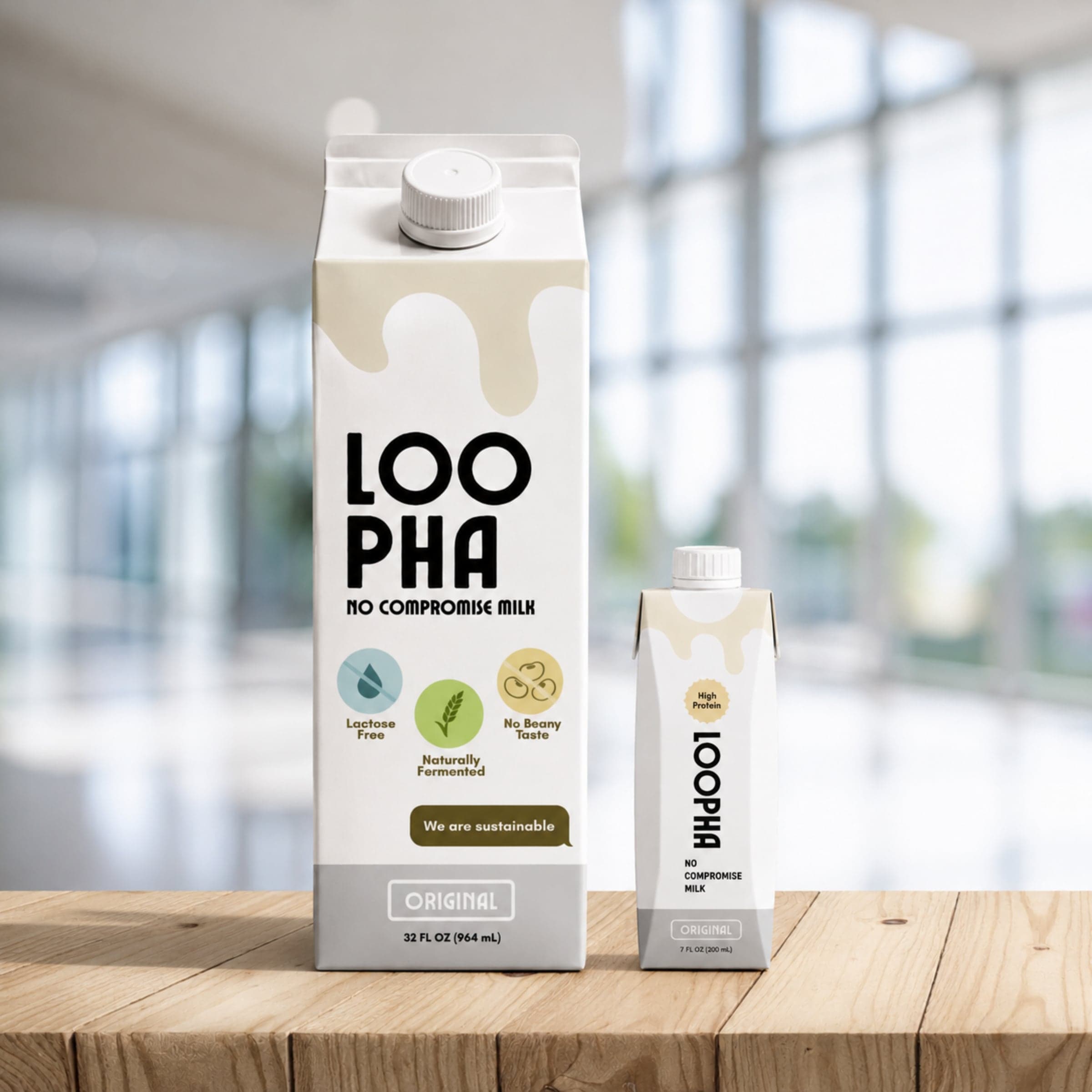 Loopha Milk 植物奶 964mL 與 200mL